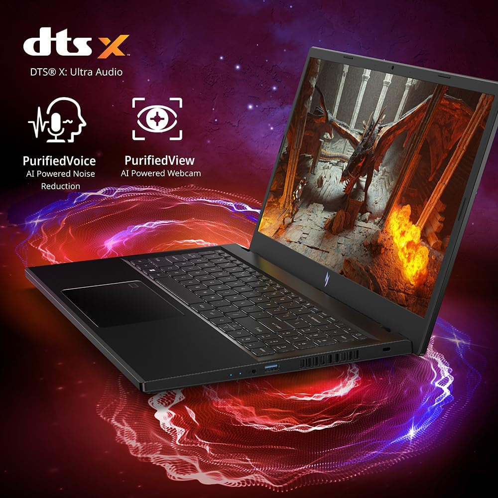 Nitro V Gaming Laptop | Intel Core I5-13420H Processor | NVIDIA Geforce RTX 4050 Laptop GPU | 15.6" FHD IPS 144Hz Display | 8GB DDR5 | 512GB Gen 4 SSD | Wifi 6 | Backlit KB | ANV15-51-51H9