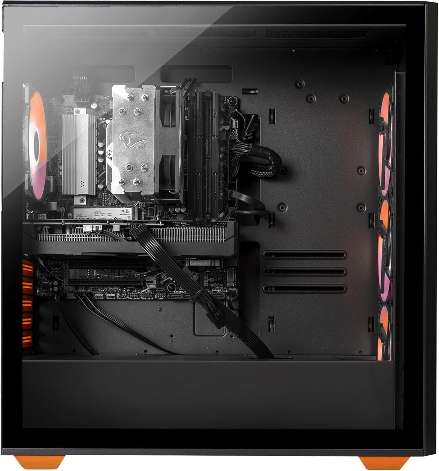 Scale Orange Gaming PC Desktop Computer (AMD Ryzen 7 5700 CPU, NVIDIA Geforce RTX 4060 8GB GPU, 16GB DDR4 Non-Rgb 3200Mhz RAM (8X2), 500GB Nvme SSD, Wifi Ready, Windows 11 Home) - SCA7N4603