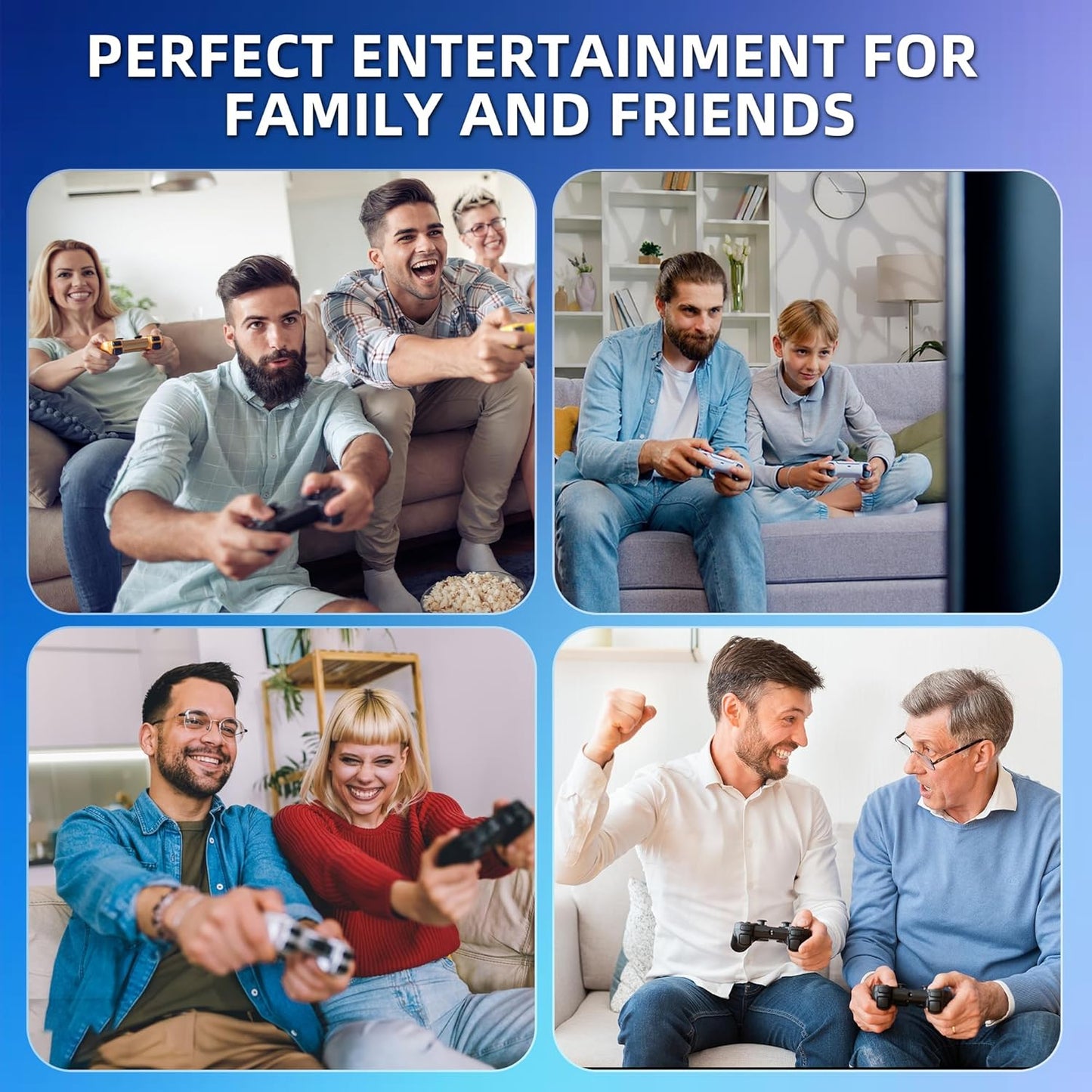 2025 New Retro Game Console, Nostalgia Gaming Stick, Classic Video Games with 4K HDMI, 20,000+ Games and 23 Emulators, Upgraded Dual 2.4G Wireless Controllers 64GB