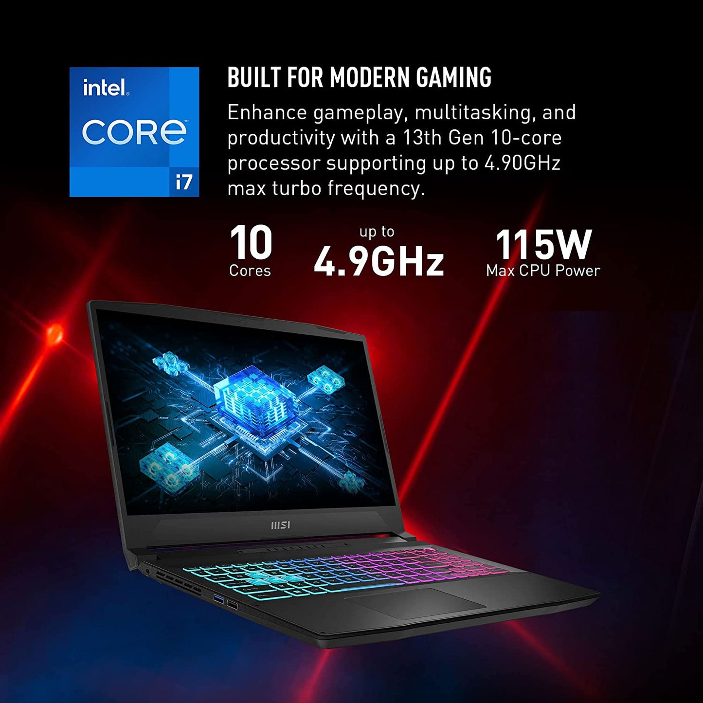 Katana 15 15.6” 165Hz QHD Gaming Laptop: Intel Core I7-13620H, NVIDIA Geforce RTX 4070, 16GB DDR5, 1TB Nvme SSD, Cooler Boost 5, Win 11: Black B13VGK-2000US