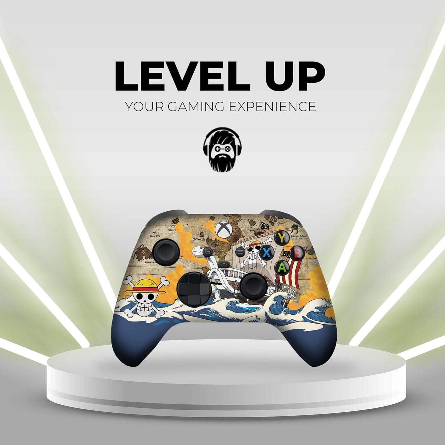 One Peice Custom X-Box Controller Wireless Compatible with X-Box One/X-Box Series X/S Proudly Customized in USA with Permanent HYDRO-DIP Printing (NOT JUST a SKIN)