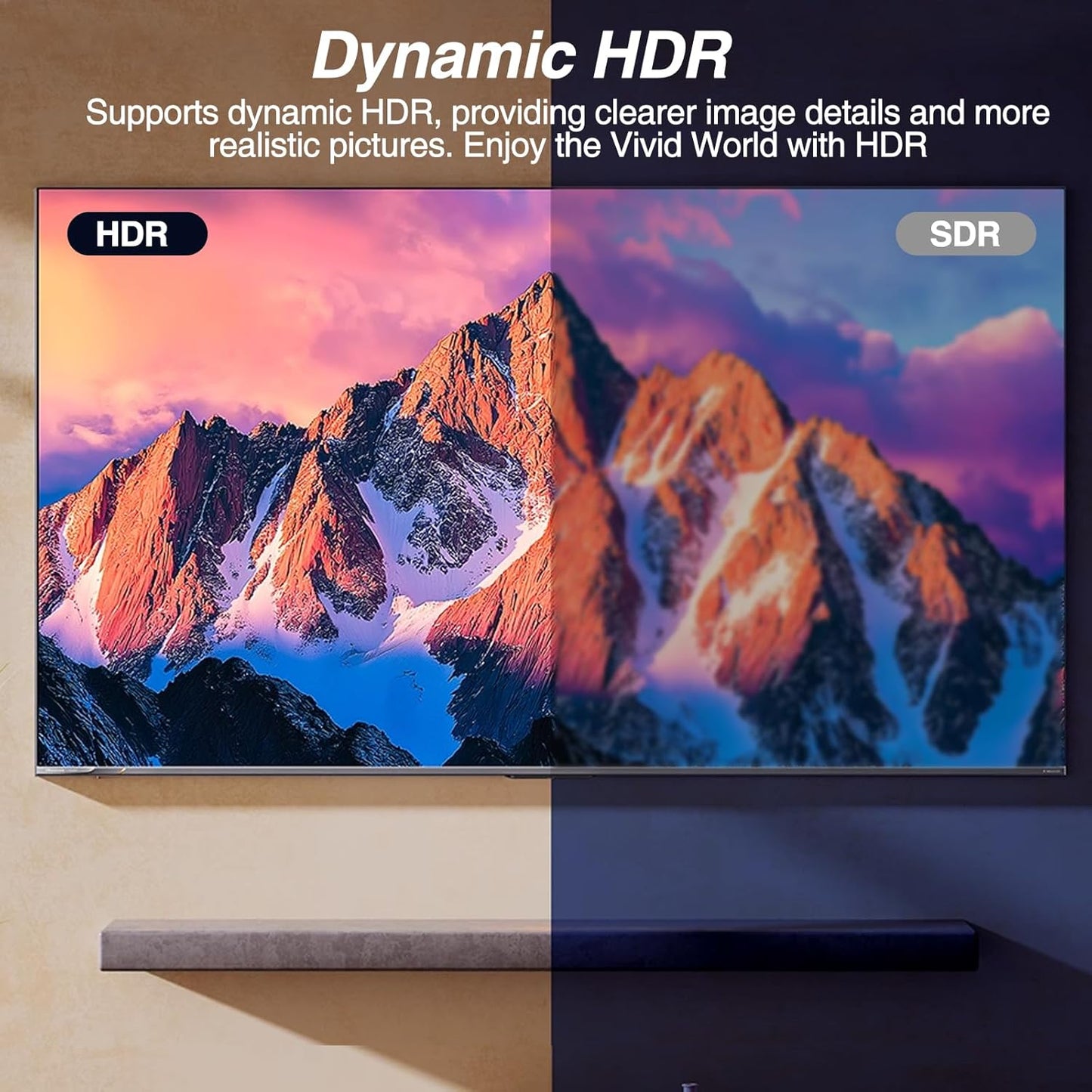 Fiber Optic HDMI Cable 66FT, Long 4K HDMI 2.0 Cabel, 18Gbps Ultra High Speed HDMI Cord, 4K@60Hz 4:4:4, HDR10, Dolby Vision, HDCP 2.2 for PS5, Laptop, TV, Projector, HDTV, DVD Player, Camera