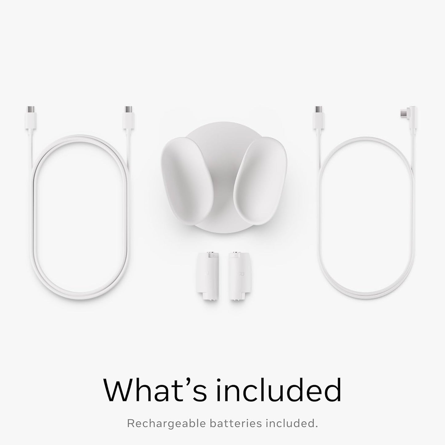 Quest Compact Charging Dock — Works with Quest 3/3S — Extended Headset Charging Cable — Wireless Charging for Touch plus Controllers
