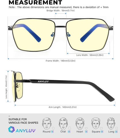 Blue Light Glasses Men/Women, Blue Light Blocking Glasses, Computer Screen Blocker Eyes Protection Glasses